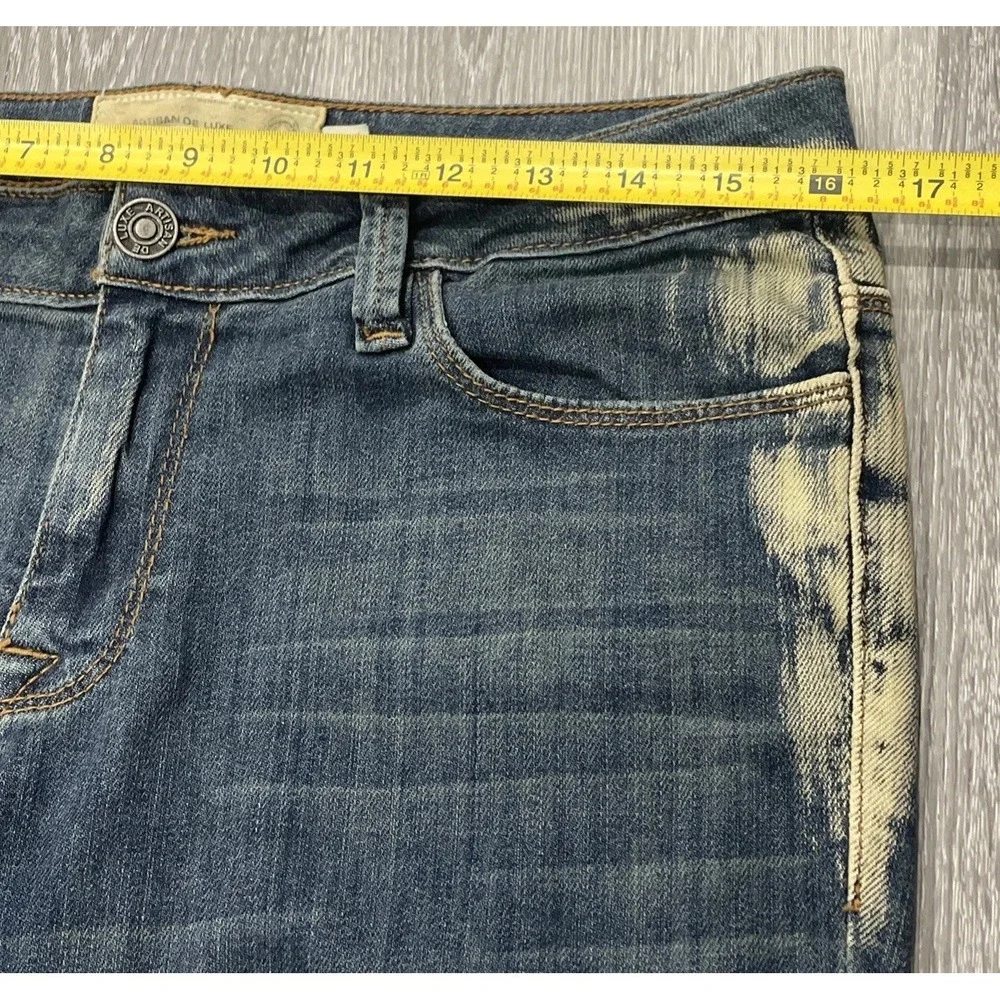 FREE PEOPLE ARTISAN DE LUXE PATCHED SKINNY JEAN BOHO FESTIVAL RARE Women Sz 30 - Picture 9 of 11